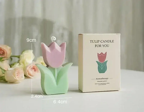 Hand-poured tulip candle for special occasions