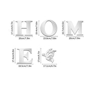 Reflective 3D Home Letter Wall Sticker for Living Room