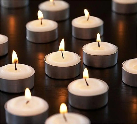 White Unscented Tea Light Candles