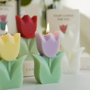 Hand-poured tulip candle for special occasions