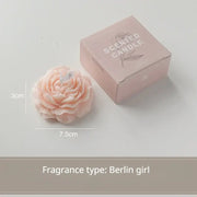 Homemade peony fragrance candle with elegant design