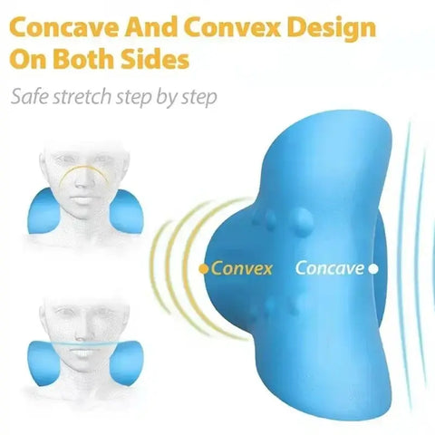 Comfortable neck pillow with built-in massage nodes