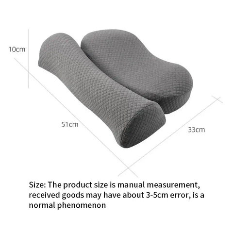 Comfortable memory foam pillow with contour shape