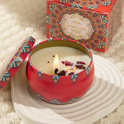 Vintage scented soy candle with flower fragrance