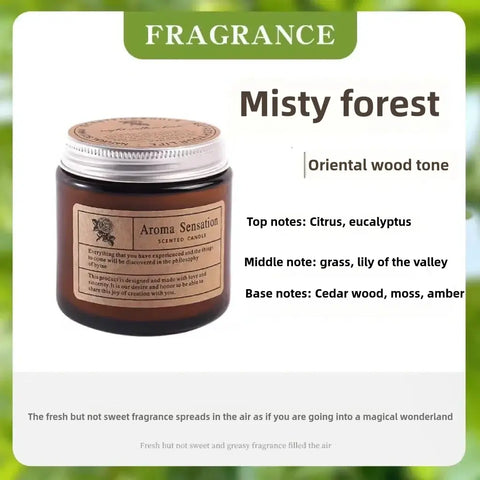 Smokeless soy scented candle in glass jar