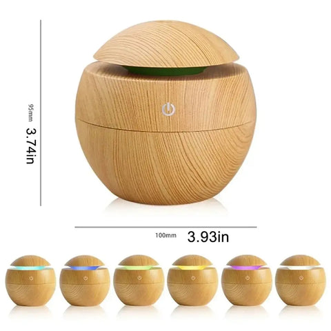Electric humidifier with wood finish