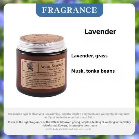 Smokeless soy scented candle in glass jar