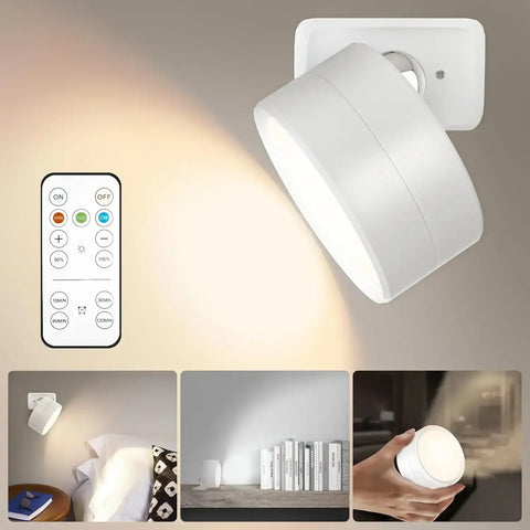 LED Wall Mounted Lights with Remote Wireless Magnetic