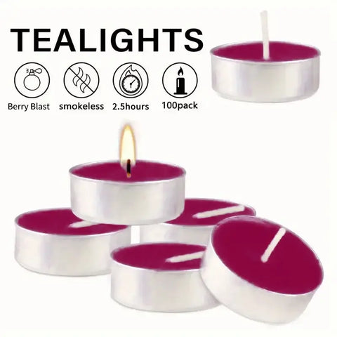 Decorative Berry Tealight Candles® for cozy ambiance