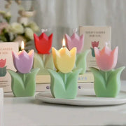 Hand-poured tulip candle for special occasions