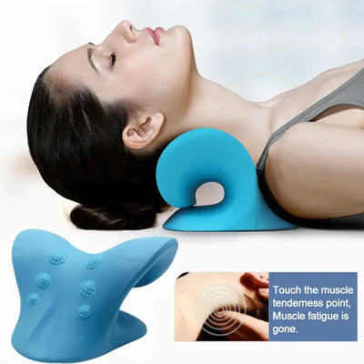 Comfortable neck pillow with built-in massage nodes