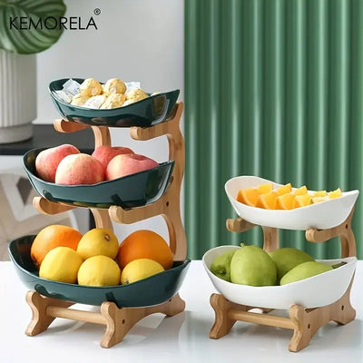 Home living room plastic fruit plate with multiple layers