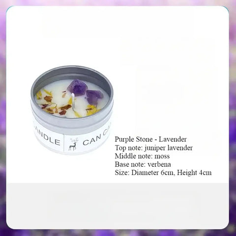 Handmade silver candle with crystal and flower details