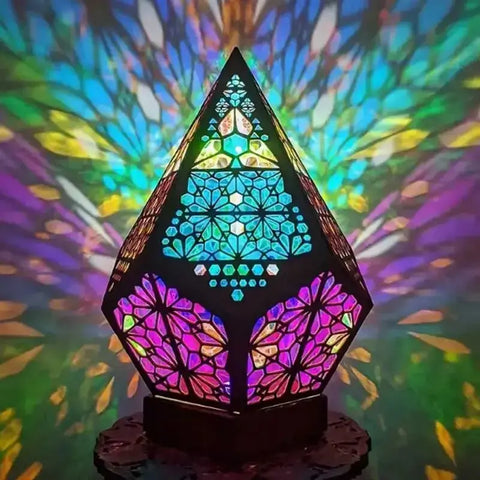 Bohemian LED Table Lamp Star Lamp Multicolour 3D Geometric