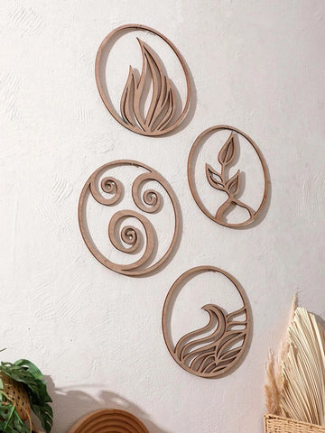 Rustic wooden wall hanging decoration
