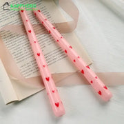 romantic dinner setting with 7.5 inch taper hand candles