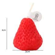 Cute strawberry-shaped scented candles set of four