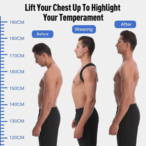 Unisex back straightener for upper spine support
