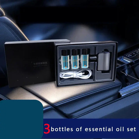 Stylish car aroma diffuser with essential oil scent
