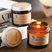 Smokeless soy scented candle in glass jar