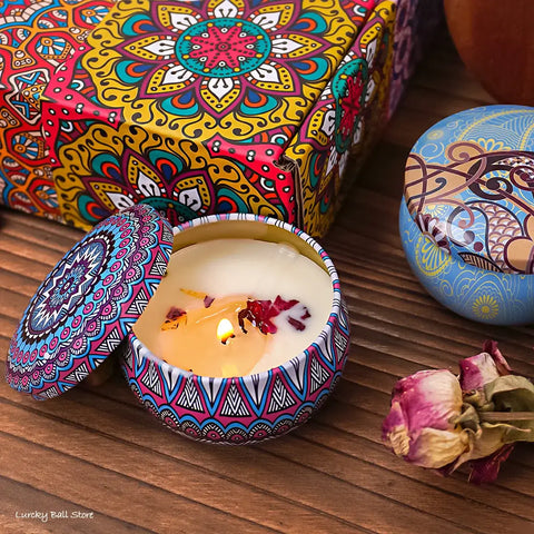 Elegant Arabian style scented candle gift set, 4pcs