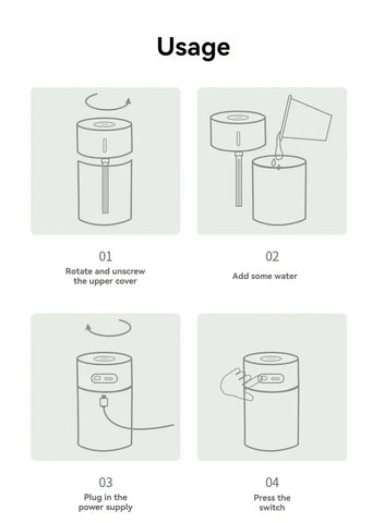 260ml ultrasonic automatic humidifier, portable and easy to carry for travel