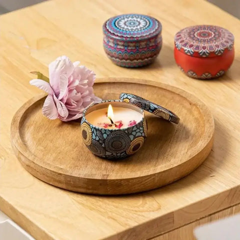 Retro Flowers Natural Scented Candles Scented Dried Flower