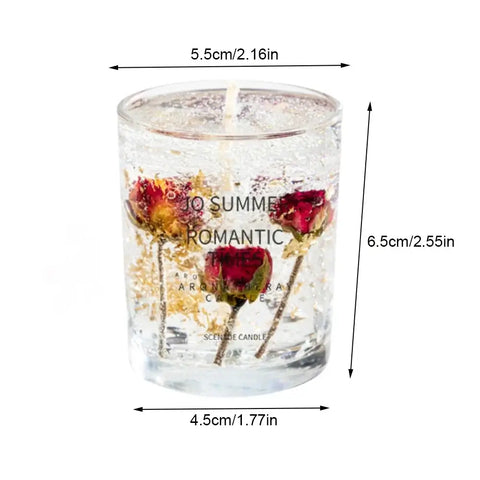 Hand-poured scented wax candle with floral aroma