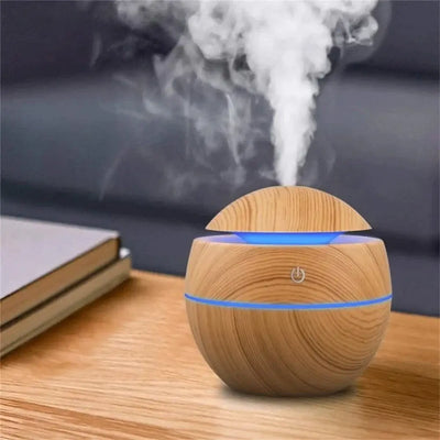 Electric humidifier with wood finish