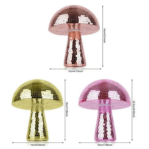 Colorful mushroom-shaped disco ball with vintage vibe
