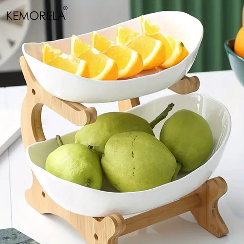 Home living room plastic fruit plate with multiple layers