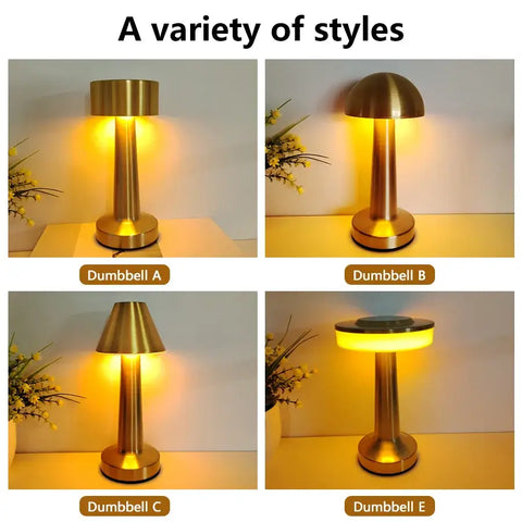 LED Table Light Metal Touch Desktop Decorative Lamp