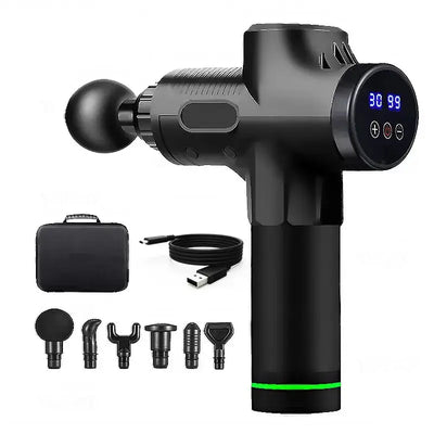 Rechargeable Deep Muscle Massage Gun® with multiple speed settings