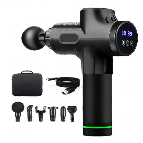 Rechargeable Deep Muscle Massage Gun® with multiple speed settings