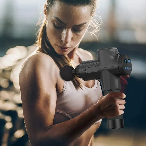 Rechargeable Deep Muscle Massage Gun® with multiple speed settings