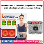 Inflatable lumbar support belt for lower back pain relief