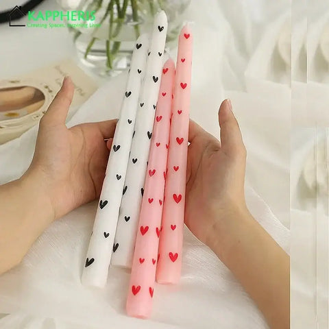 romantic dinner setting with 7.5 inch taper hand candles
