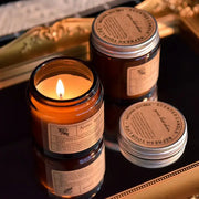 Smokeless soy scented candle in glass jar