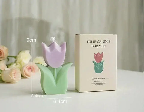 Hand-poured tulip candle for special occasions
