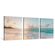 Canvas art depicting peaceful ocean horizon at sunset