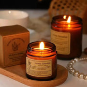 Smokeless soy scented candle in glass jar