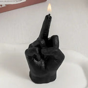 Unique middle finger gesture candle for home decor