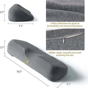Memory foam cervical pillow for spinal alignment