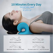 Comfortable neck pillow with built-in massage nodes