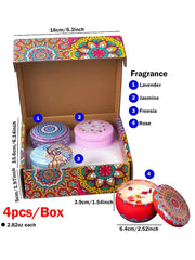 Elegant Arabian style scented candle gift set, 4pcs