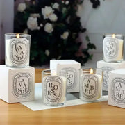 Soft romantic perfume in sleek transparent glass