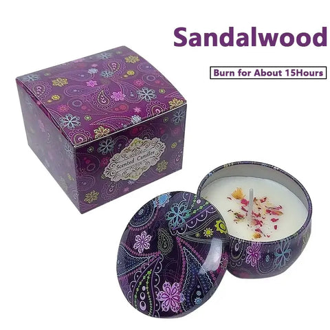 Vintage scented soy candle with flower fragrance