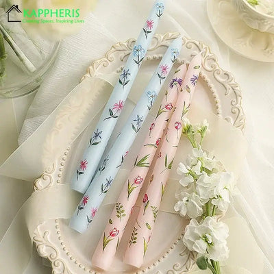 romantic dinner setting with 7.5 inch taper hand candles
