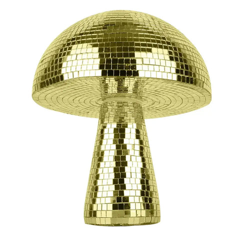 Colorful mushroom-shaped disco ball with vintage vibe