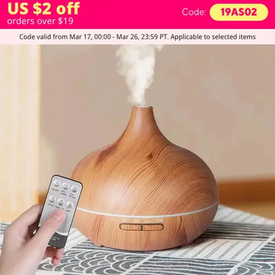 Portable essential oil diffuser and air humidifier